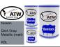 Preview: Nissan, Dark Gray Metallic (matt), KBL: 500ml Lackdose + 500ml Klarlack + 250ml Härter - Set, von ATW Autoteile West.